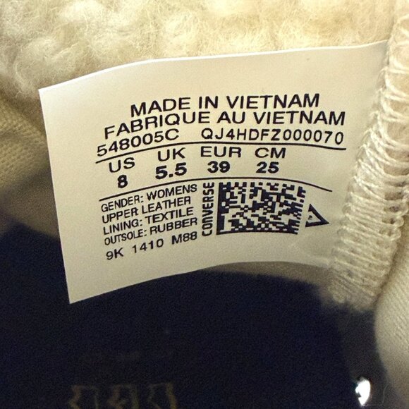 Converse Chuck Taylor All Star Lux Hidden Wedge Sneakers Womens 8 Suede - Picture 5 of 10